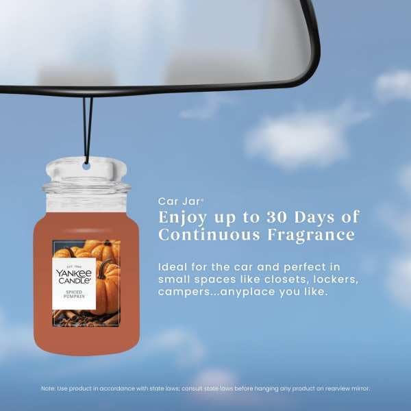 Yankee Candle Paper Car Jar, Spiced Pumpkin (Pack of 10)
