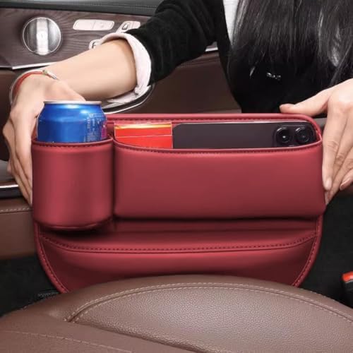 Car Seat Gap Filler Organizer for Jeep Grand Cherokee L(WL) 2021-2025, Multifunctional Leather Seat Gap Storage Box for Phone,Keys,Sunglasses
