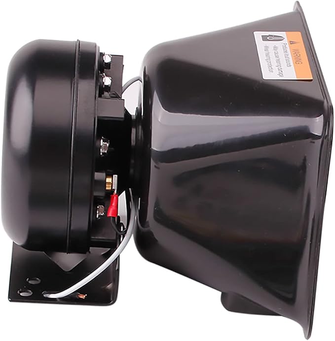 9 Tones 200W Emergency Warning Police Siren Speaker PA System Kit with Handheld Microphone & 2 Lights Control Switches for Firefighter Ambulance Vehicles Truck Car SUV ATV UTV