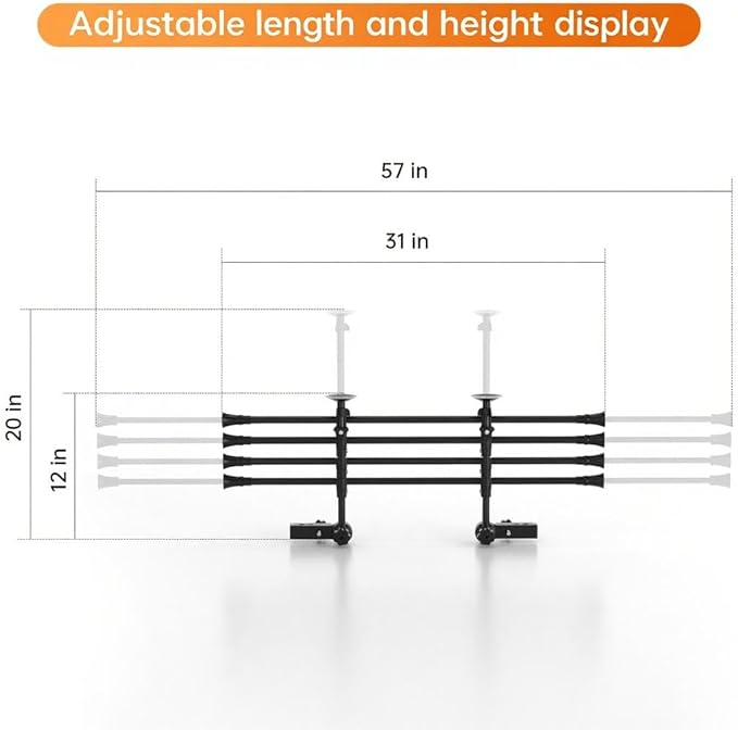 Pet Barrier for Car, Car Safety Gate Dog Barrier, Universal Pet Partition, Trunk Guard for Dogs, Adjustable 12-20 x 31-47inch, No Reassembly, Pet Divider for Active Pet, Protects Car Interior