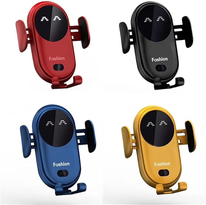 Smartcar Wireless Charger Phone Holder,Fashion Cell Phone Holder for Car,Smart Car Wireless Charger PhoneHolder (Yellow)