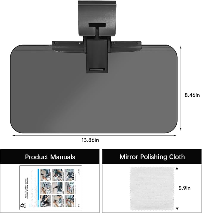 Sun Visor Extender for Cars,Adjustable Car Visor Extender Sun Blocker (UV400),Polarized Car Sun Visor,Safe Driving Extension for Glare,Clip on Sun Visors for Cars, Universal (Universal, XL)