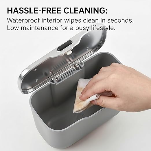 Car Trash Can with Lid - Leakproof Hanging Car Garbage Bin for Door & Seat Back - Waterproof Auto Trash Bag & Multifunctional Storage Organizer for SUV, Truck, Sedan (Gary)