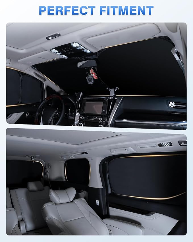 Canvcle Sunshades for 2023-2025 2026 Lexus RX Accessories Windshield Sun Shade Side Rear Window Shade Cover Sun Visor Shield Privacy Protection for Camping Keep Vehicle Cool Black 8PCS