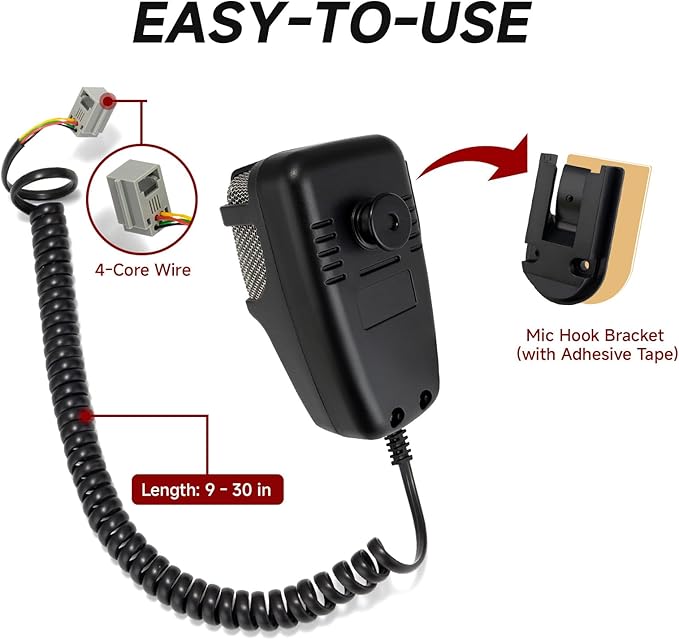 Alarm Horn Siren PA Speaker Mic System, BANHAO 100w 12v 7 Sound Loud Car Alarm Police Car Siren Speaker System Emergency Amplifier Kit for 12V Truck Lorry Boat Vehicle