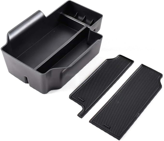EDBETOS Center Console Organizer Tray Compatible with Chevy Colorado GMC Canyon Accessories 2015 2016 2017 2018 2019 2020 2021 2022 Armrest Secondary Storage Glove Box, Black