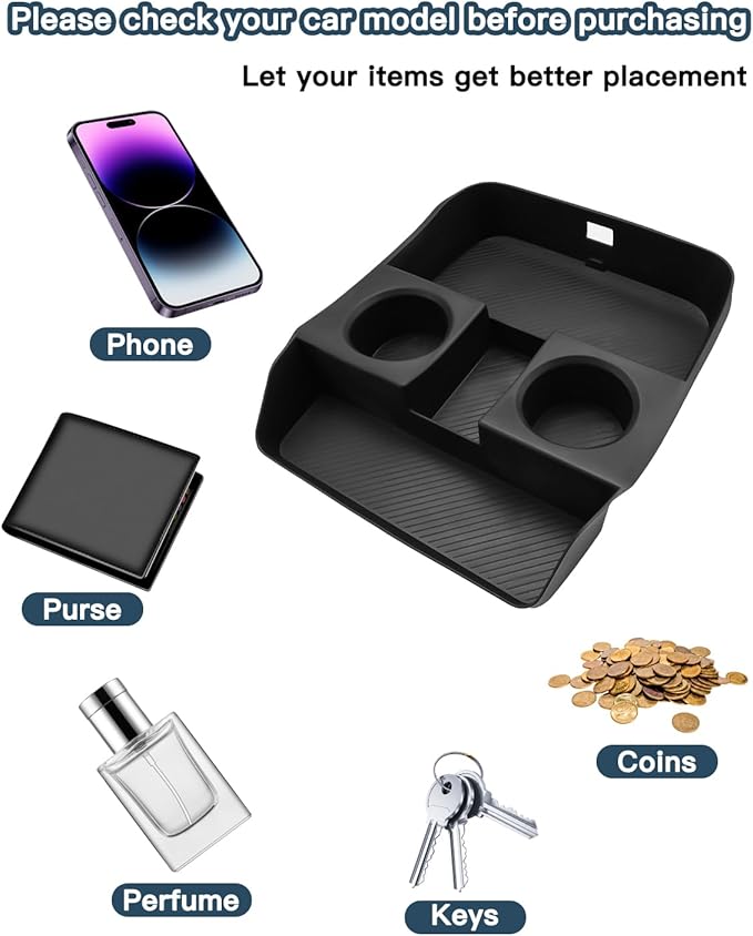 Ruiya 2026 Palisade Lower Console Organizer for 2026 Hyundai Palisade Accessories ABS Material Under Console Organizer Compatible with 2026 Hyundai Palisade Calligraphy/Limited/XRT Pro/SEL