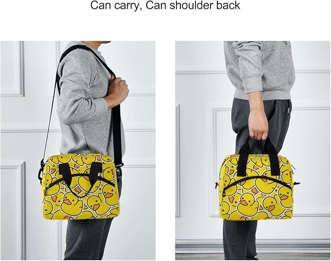 Lunch Bag for Kids Little Yellow Duck Insulated Cooler Lunch Box Large Capacity Lunch Organizer for Boys Girls