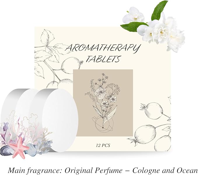 12Pcs Scented Tablets – Subtle Scent (Cologne + Ocean Scent)