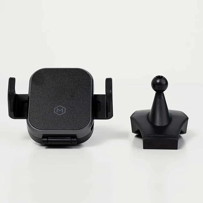 Wireless Car Charger - Mini Grip Cradle Version 2.0-15W Fast Charging - 360 Degree Rotation Compatible with Samsung Galaxy S24, S24 Ultra, iPhone 16, 16 Pro, 15, 15 Pro, Pro Max Phone Holder