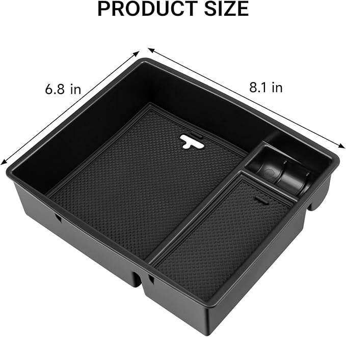 YOJOJOCO Center Console Organizer Compatible with Toyota 2026 2025 2024 Tacoma Accessories ABS Plastic Material Hidden Storage Box