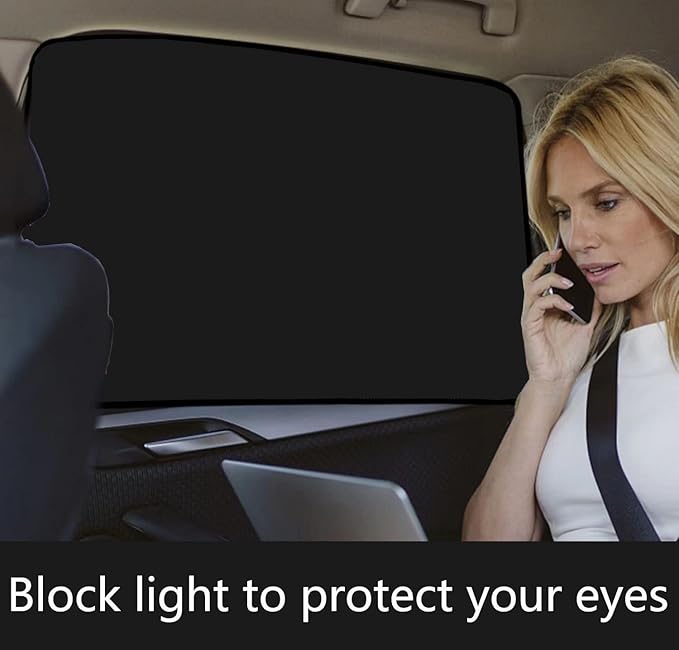 Car Side Window Sun Shades, Window Sunshades Privacy Curtains, 100% Block Light for Breastfeeding, Taking a nap, Changing Clothes, Camping (Front Seat 2pcs)