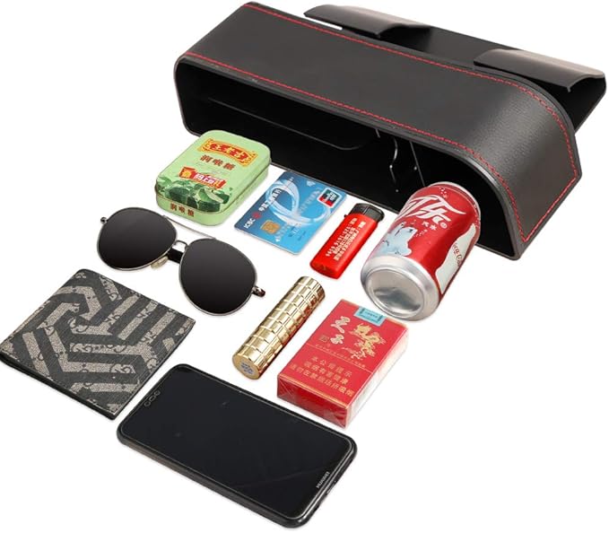 JEYODA Car Seat Gap Filler Organizer, Car Organizer Front Seat, Pack Auto Console Side Storage Box with Cup Holders,Car Organizers and Storage for Holding Phone, Sunglasses, Wallet 1PC (brown)