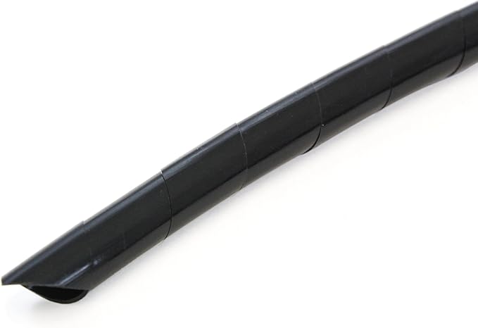 33FT PE 9/16 Inches (14 mm) Black Polyethylene Spiral Wire Wrap Tube PC Manage Cable for Car Computer Cable