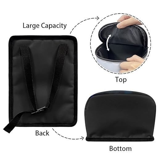 Talayituse Sea Turtle Print Car Trash Can, Portable Auto Garbage Bin Multifunctional Vehicle Interior Accessories with Adjustable Straps Universal Fit Truck SUV Sedan