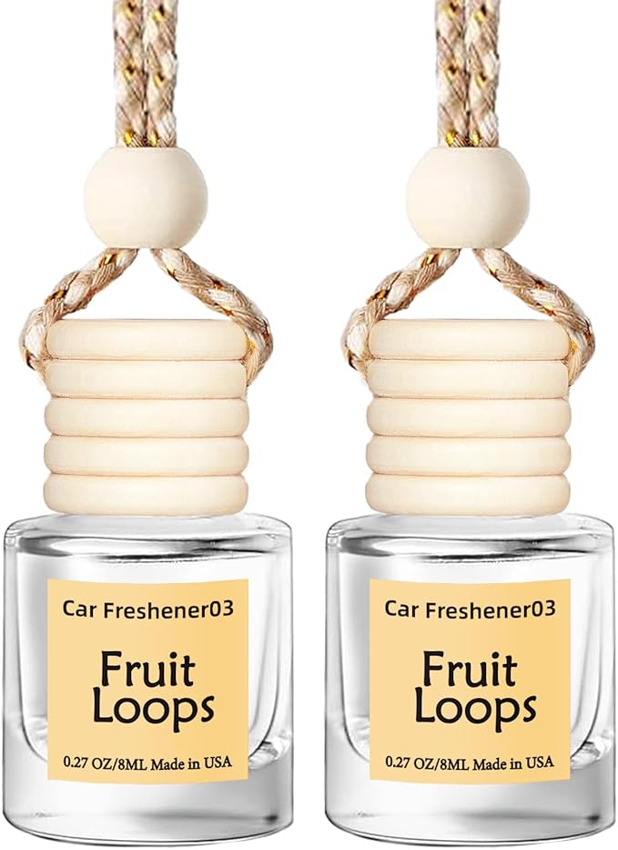 Hanging Car Air Freshener, Long Lasting Scent, Cute Air Fresheners for Women, 2 Pack Non-Toxic Essential Oil Diffuser, Made in USA