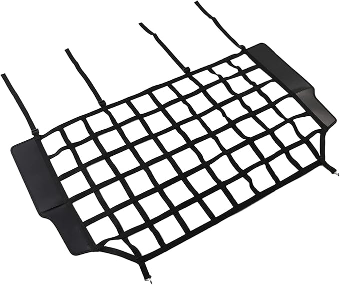 Pet Isolation Net, Safety Mesh Dog Barrier Compatible with 2007-2025 Jeep Wrangler JK JL & Gladiator JT 4-Door, Easy to Install, Fit Behind Rear Seat, Suitable for Medium, Large Pets 