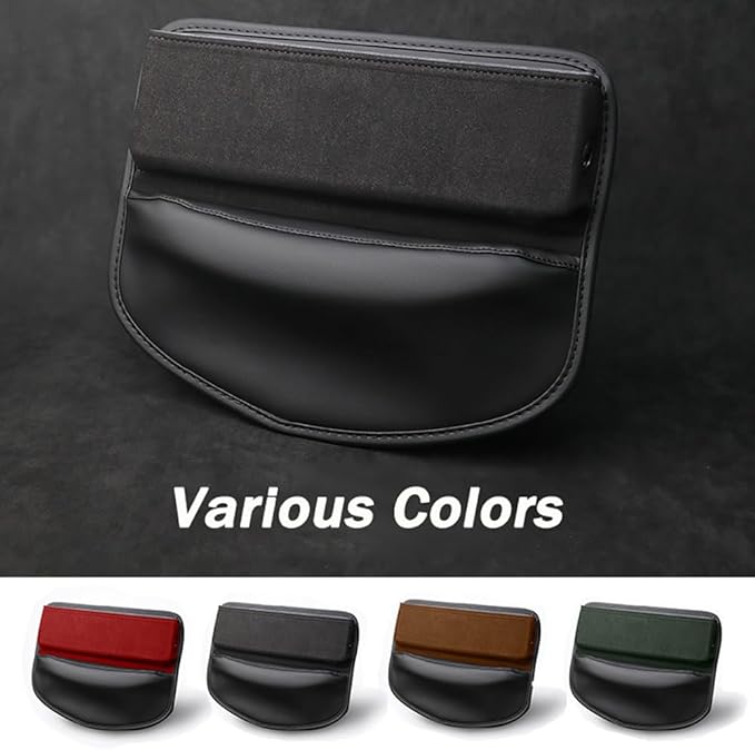 Car Seat Gap Organizer for Mazda MX-5 Miata 2010-2025 Convertible 2-Seater, Elegant Leather Storage Box with Cable Hole for Phones Essentials,2 Pieces-Brown