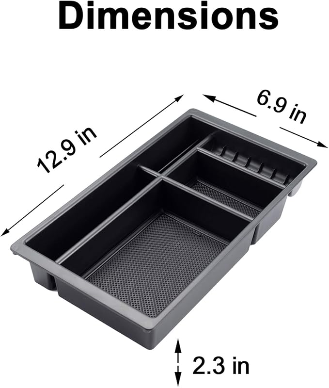 JKCOVER Compatible with (2014 2015 2016 2017 2018) Chevy Silverado/GMC Sierra, (2015-2020) Chevy Suburban/Tahoe/GMC Yukon Center Console Organizer Tray Accessories - Full Console w/Bucket Seats ONLY