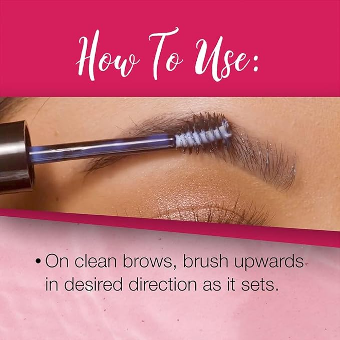 Ardell Brow Glue – Clear Eyebrow Gel for Instant Lamination Lift with Styling Brush, All day Extreme Hold Brow Gel for Fluffy Defined Brows, 0.35 oz