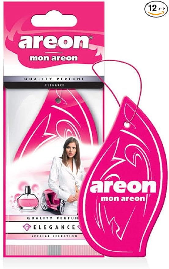 AREON MON MA05 Long Lasting Hanging Best Car Air Freshener Elegance Scent, 12 Pack
