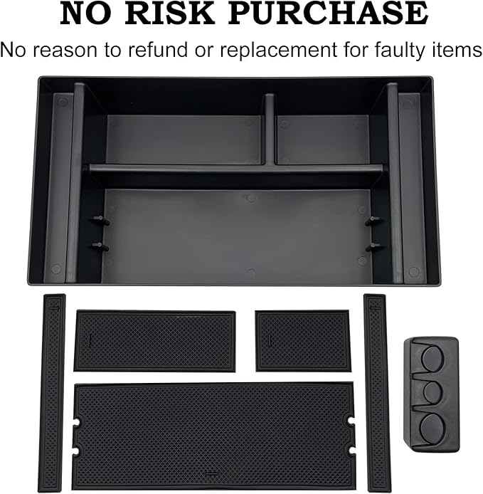 Compatible with Chevy Silverado 1500 Accessories/GMC Sierra 1500 2019-2022 Center Console Organizer Tray Fits for 2020-2023 Silverado/Sierra 2500 HD/3500 HD -Full Console Only (Upper Organizer)