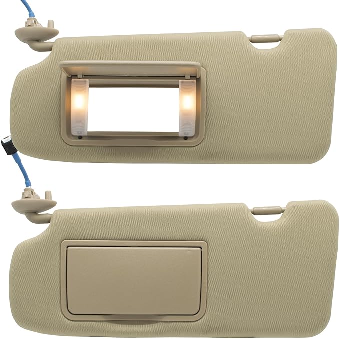 NHILES Driver Left Side Sun Visor Compatible with Honda CRV 2017 2018 2019 2020 2021 2022 Sunshade Number 83280TLAA12ZA Color: Beige
