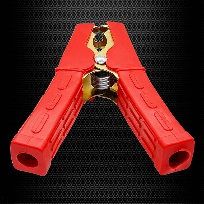 Ampper Replacement Jumper Cable Clamps, 500A Heavy Duty Car Battery Clamp Ends for Jumper Cables, Jump Starter, Charging and Testing (1 Pair)
