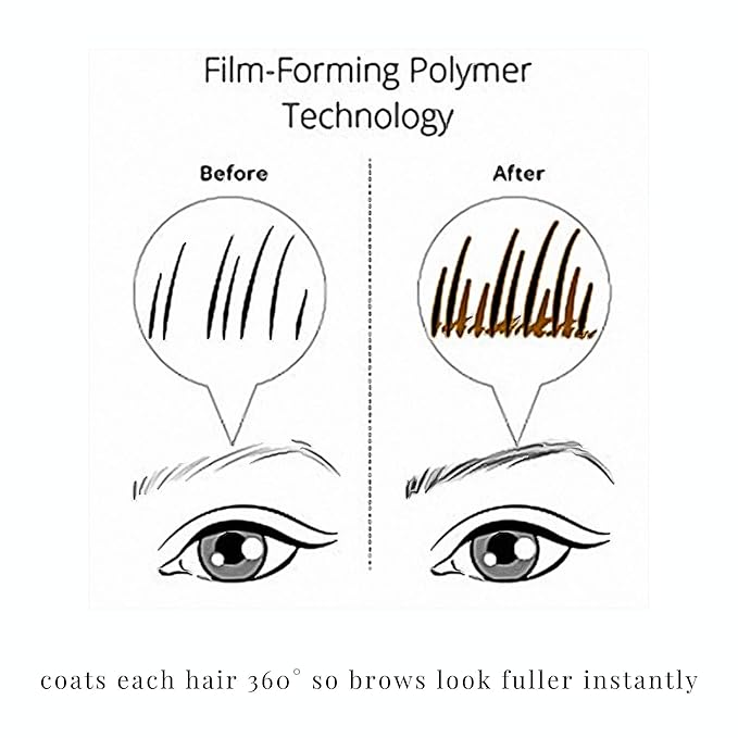 Elizabeth Mott Eyebrow Gel Makeup – Queen of the Fill Brow Tint & Volumizing Filler & Setter – Water-Resistant, Long-Lasting – Covers Grays, Defines & Shapes – Cruelty-Free – Dark Medium Brown, 4g