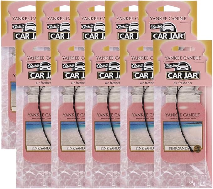 Yankee Candle Paper Car Jar, Pink Sands (Pack of 10)