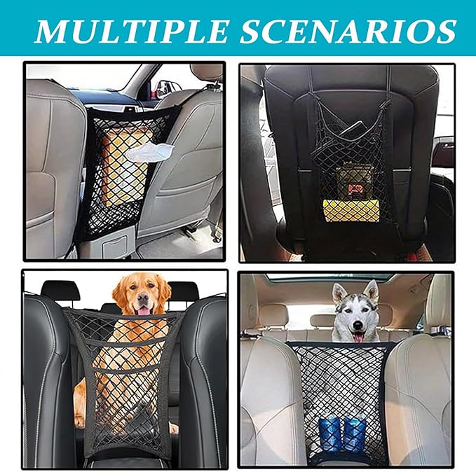 Car Pet Barrier Mesh for Back Seat for Subaru Crosstrek Limited 2019–2025, Heavy-Duty Dog Safety Net Scratch-Resistant Divider for Cars,Breathable & Secure Travel Guard,B