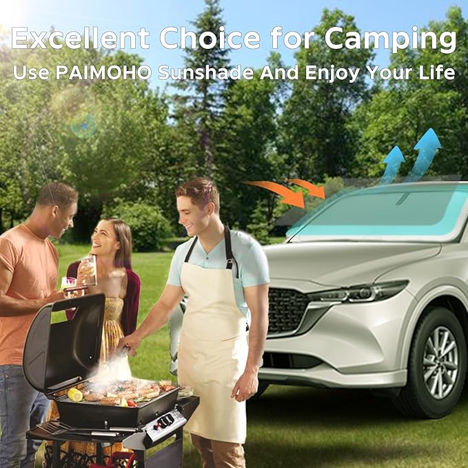 Windshield Sun Shade for 2018-2023 Hyundai Kona, Car Front Window Sunshade with 240T Sun Visor Protector Blocks UV Rays Heat Sun Shield Accessories