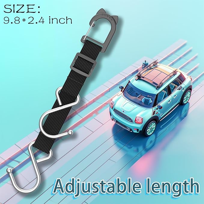 Purse Hook/Holder for Car, Car Seat Hooks for Headrest, Car Bag Hooks, Headrest Hooks for Car, 2 S-Shaped Heavy-Duty Metal Hooks, Safe and Anti Robbery, 2 Packs.