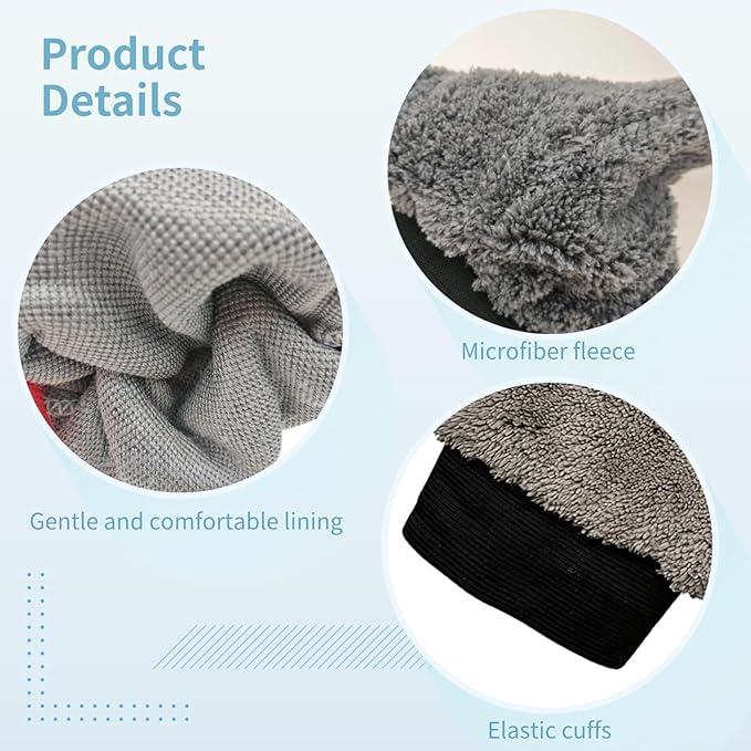 6 Pcs Car Wash Glove, Soft Lint-Free Microfiber Wash Tool, Coral Fleece Cleaning Mitt Auto Detailing, Scratch-Free Home Kitchen Bathroom Multipurpose Cleaning, Plant Dusting Gloves