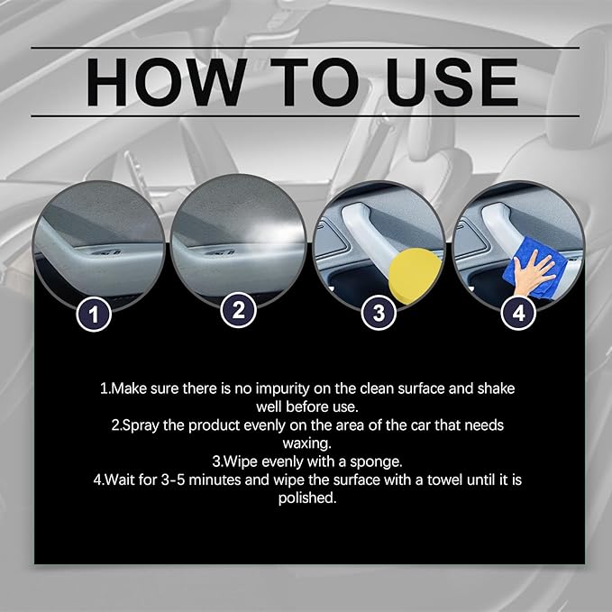 Car Interior Cleaner, Polishing Cleaner Detailer Spray for Vehicle Detailing, Total Vehicle Interior Detailer Spray Rejuvenation, 100ml Multi-Purpose Cleaner (2Pcs)