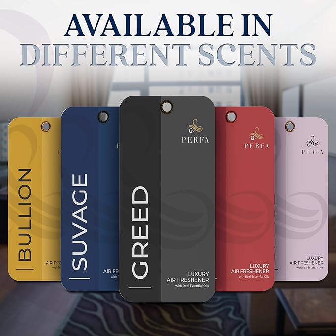 3PCS Savage Disposable Card Car Air Fresheners for Men | Long Lasting Automotive Freshener | Lasts for 2 Weeks | Strong Car Perfume with Odour Eliminating Technology by Perfa