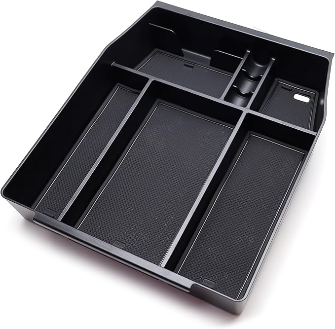 iJDMTOY Exact Fit Center Console Organizer Compartment Box w/Inside Mats Compatible With 2015-20 13th Gen Ford F-150