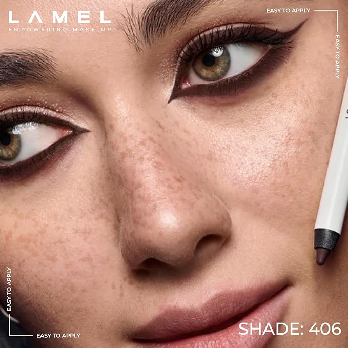 Burgudy Eyeliner, Ultra Long Lasting Gel Eyeliner Pencil, Waterproof Eye Liner, Smudge Proof, Creamy Eye Pencil, Waterline, Sweat Proof Makeup, Highly-Pigmented (406 Shade)