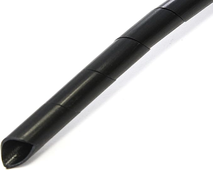 33FT PE 1/2 Inches (12 mm) Black Polyethylene Spiral Wire Wrap Tube PC Manage Cable for Car Computer Cable