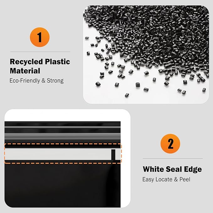 50 Count Recycled Disposable Car Trash Bags - 2 Gallon Heavy Duty Alternative to Bulky Car Trash Can & Car Garbage Can, Leakproof Smellproof Hanging & Stick-On Garbage Bag for Car, SUV, Truck, Vehicle