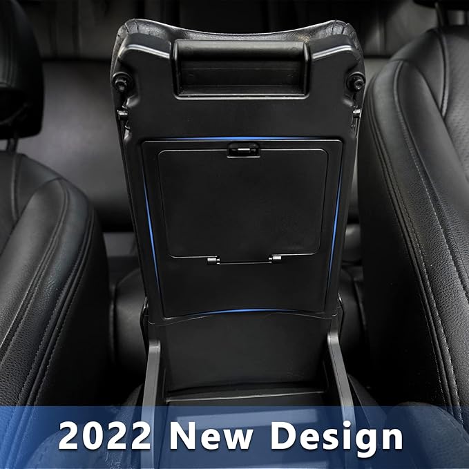 CarQiWireless® Center Console Organizer for Honda Civic 2021 2020 2019 2018 2017 2016 | Custom Fit Accessories for 10th Civic Hatchback Sedan | 2PCS Hidden Storage Box with USB Cable, Anti-Slip Design