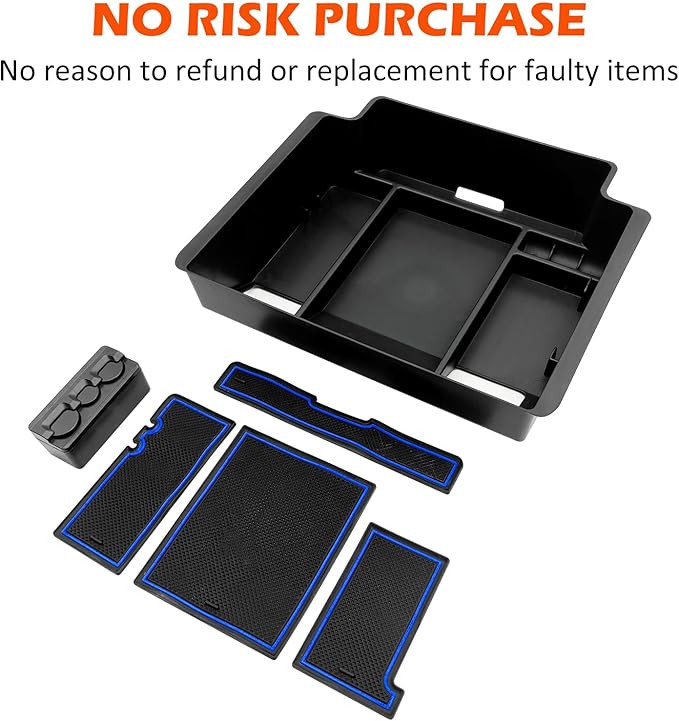 JOJOMARK Center Console Organizer Tray fits for 2022-2025 GMC Sierra/Chevy Silverado 1500 Accessories,2024-2025 Silverado/Sierra 2500HD 3500HD (Wireless Charging With Full Console w/Bucket Seats Only)