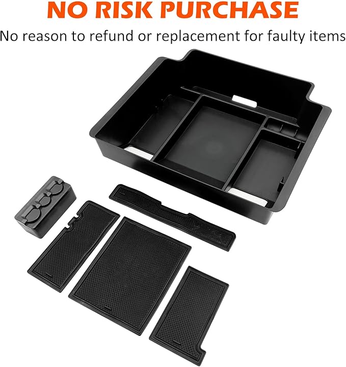 JOJOMARK Center Console Organizer Tray fits for 2022-2025 GMC Sierra/Chevy Silverado 1500 Accessories,2024-2025 Silverado/Sierra 2500HD 3500HD (Wireless Charging With Full Console w/Bucket Seats Only)