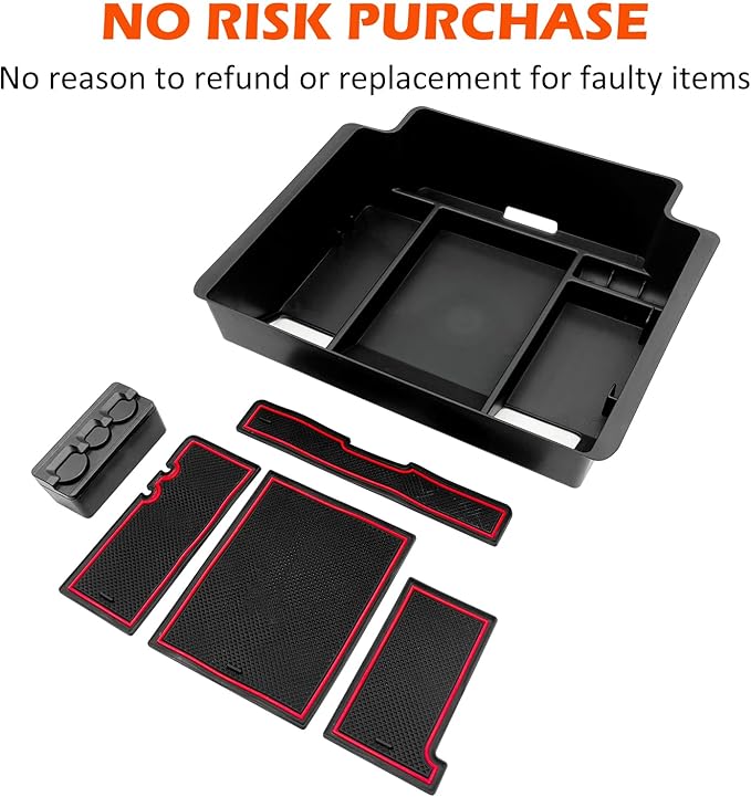 JOJOMARK Center Console Organizer Tray fits for 2022-2025 GMC Sierra/Chevy Silverado 1500 Accessories,2024-2025 Silverado/Sierra 2500HD 3500HD (Wireless Charging With Full Console w/Bucket Seats Only)