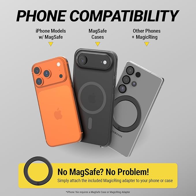 Scosche MP2FM-XCES0 MagicMount Pro2 Universal Flush Magnetic Cell Phone Car Mount Kit Compatible with MagSafe, iPhones, Galaxy, Pixel & All Smartphones