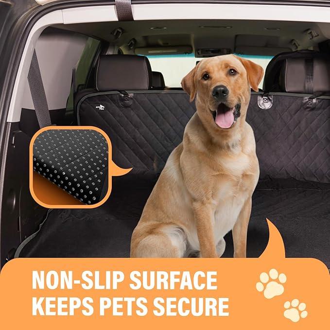 Active Pets Blue Standard Dog Car Hammock Back Seat Cover, Waterproof Backseat Cover Protector for Truck Bench Rear of Sedans or SUVs, Essential Pet Supplies Vacuum or Wipe Clean, Machine Washable