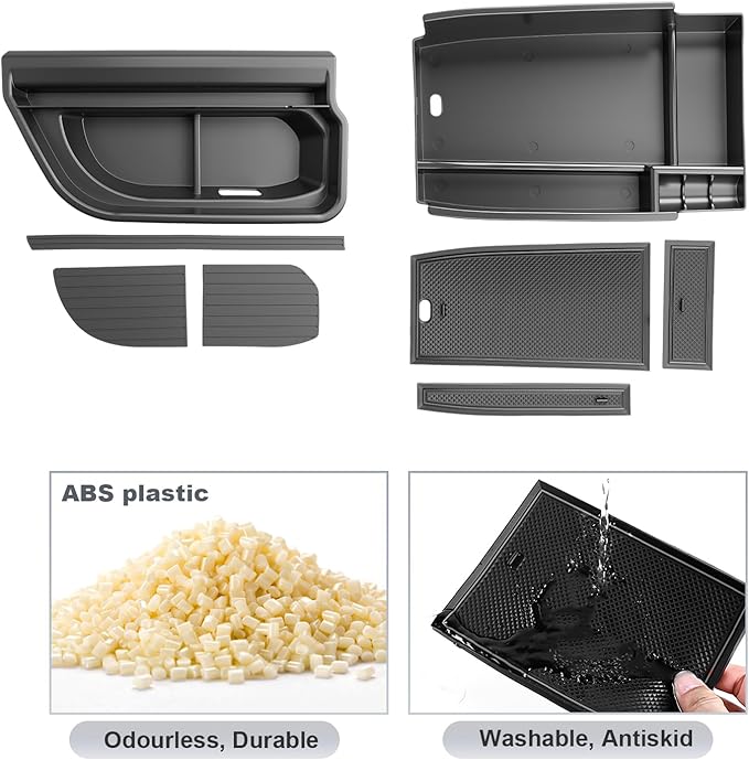 SKTU 2PCS for 2025 2026 Ford Bronco Sport Center Console Organizer for 2025 2026 Ford Bronco Sport Dashboard Organizer 2025 2026 Bronco Sport Console Tray Ford Bronco Sport 2025 2026 Accessories Tray