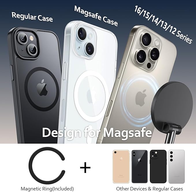 Vacuum Magnetic Phone Holder for You Car 360° Adjustable 96LBS Ultra Suction Cup Car Phone Mount for MagSafe Cell Phone Holders for iPhone 17 Pro Max 16 15 14 13 12 Air Plus