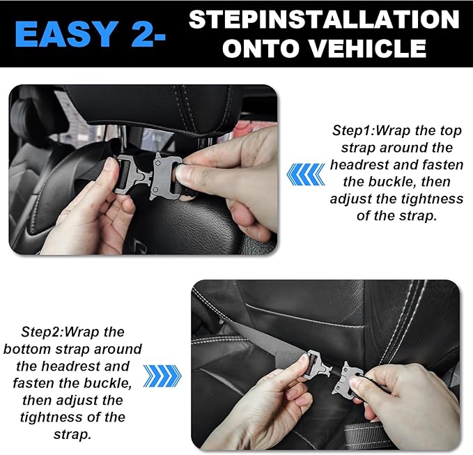 Rigid Molle Panels For Vehicles Truck Mount Rack Panel with Fire Extinguisher Mout & Hook and Loop Fasteners & Elastic Rope Tactical Seat Back Organizer Adjustable Versatile Panel