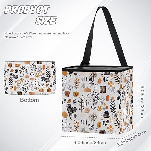 Boho Abstract Geometric Art Car Trash Can for Back Seat Car Accessories for Women Men Leakproof Auto Garbage Cans Hanging Trash Bin for Car Water-Resistant